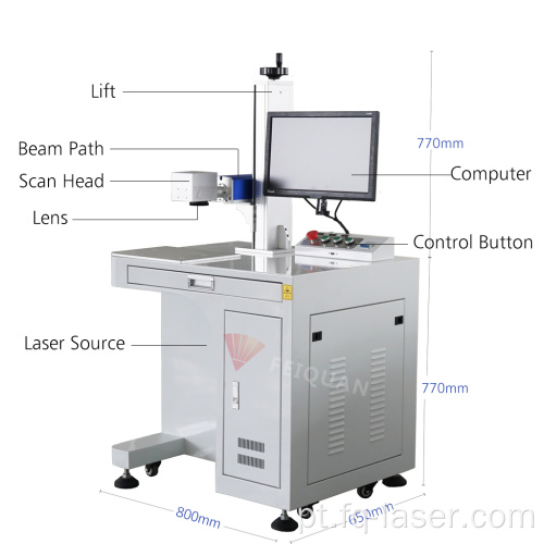Máquina de marcação a laser de fibra de 30W para marcação de profundidade